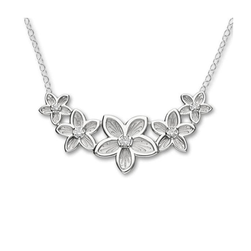 Happy Valley Sterling Silver and Zirconia Necklace -  CN39