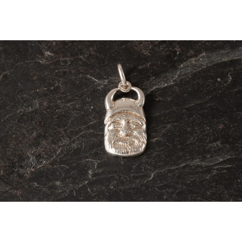 Viking Head Sterling Silver or 9ct Yellow Gold Charm - CH11