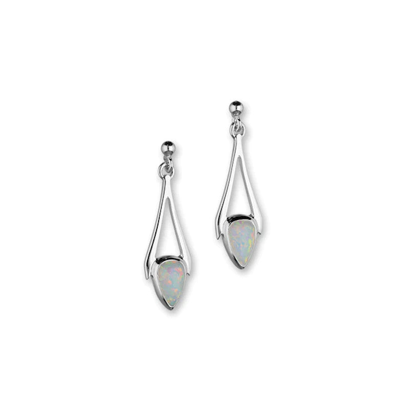 Sahara Sunset Sterling Silver Drop Earrings With Opal - SE384