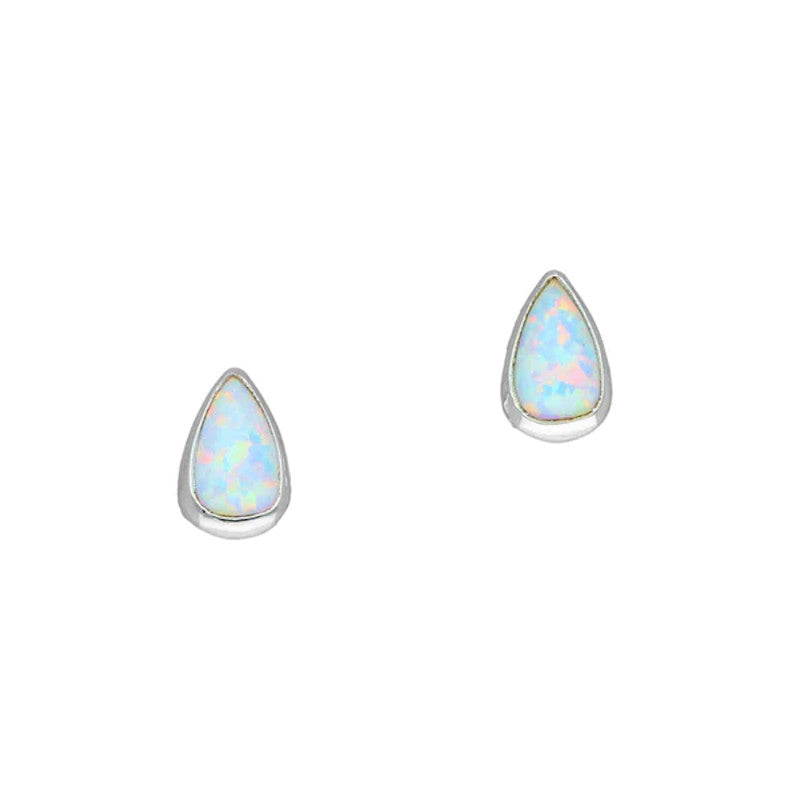 Sahara Sterling Silver Stud Earrings With Opal - SE386