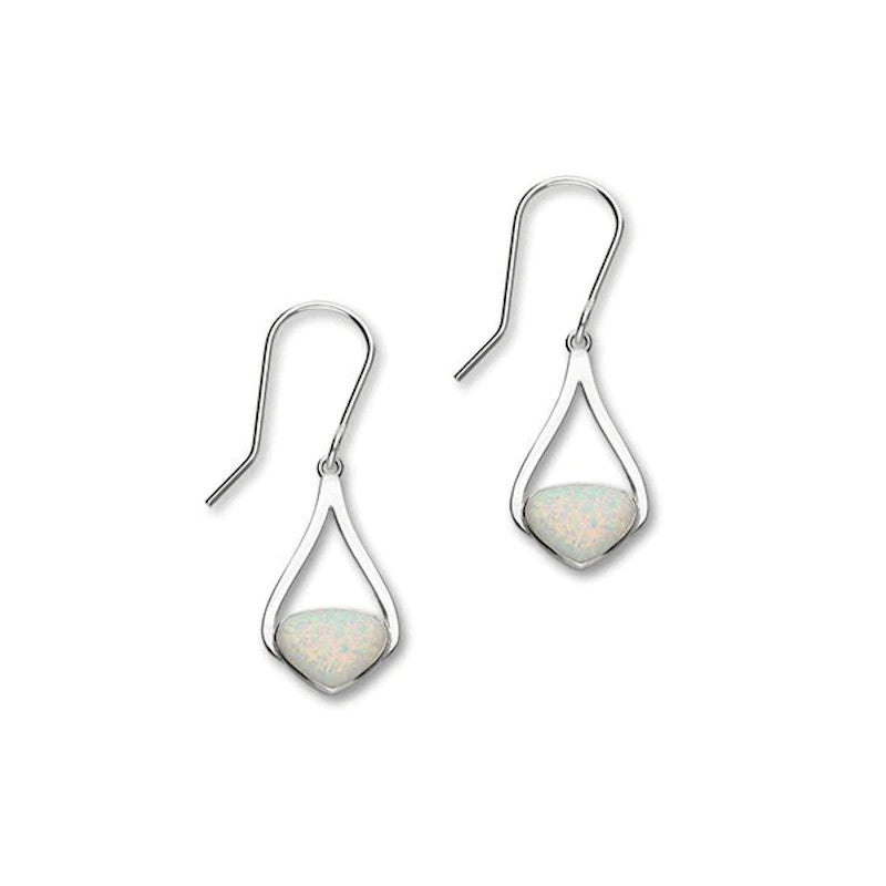 Sahara Sunset Sterling Silver Drop Earrings With Opal - SE391