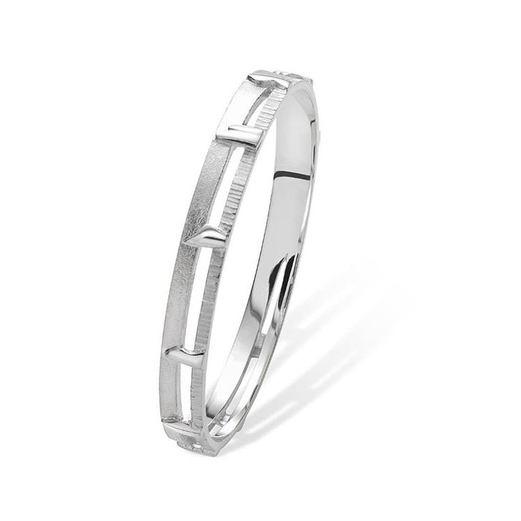 Ring of Brodgar Sterling Silver Bangle - 140041