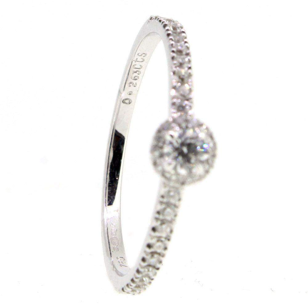 18 Carat White Gold Diamond Engagement Ring-RDQ173W-Ogham Jewellery