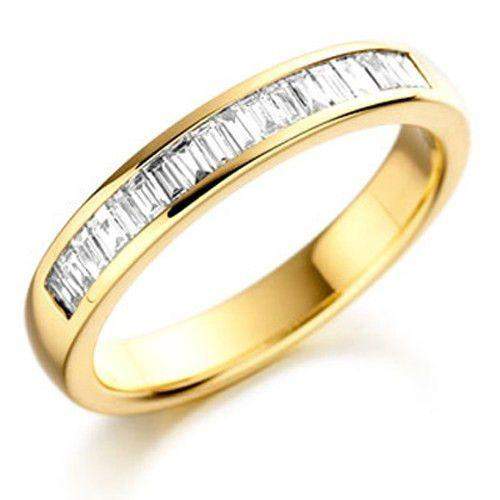 18ct Gold White Gold or Platinum Baguette Diamond Half Eternity Ring 0.33ct HET133-Ogham Jewellery