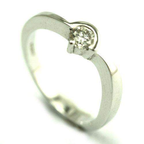 18ct White Gold 0.25ct Solitaire Diamond Engagement Ring-Ogham Jewellery
