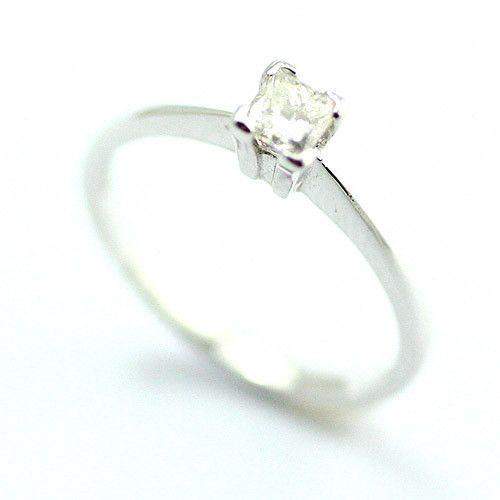 18ct White Gold Princess Cut Diamond Ring 0.25ct-Ogham Jewellery
