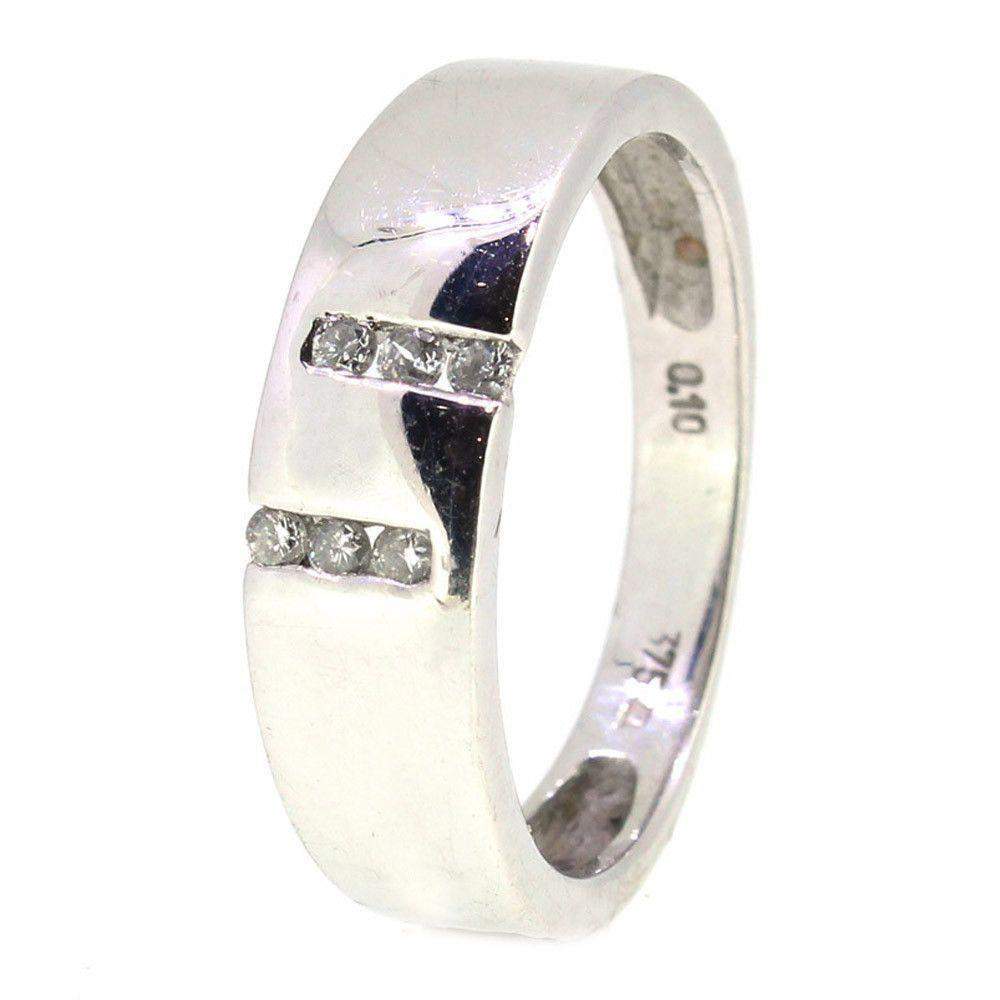 9 Carat White Gold Diamond Ring-Ogham Jewellery