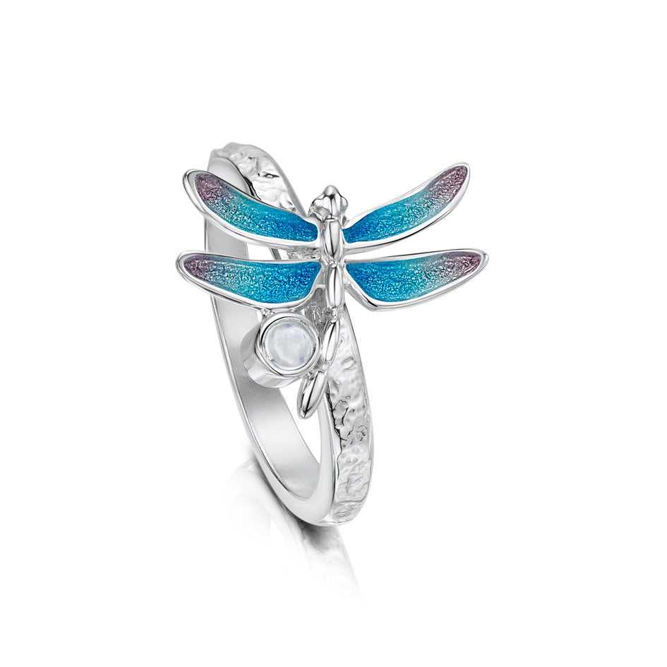 Dragonfly Sterling Silver and Enamel Ring - ESR240