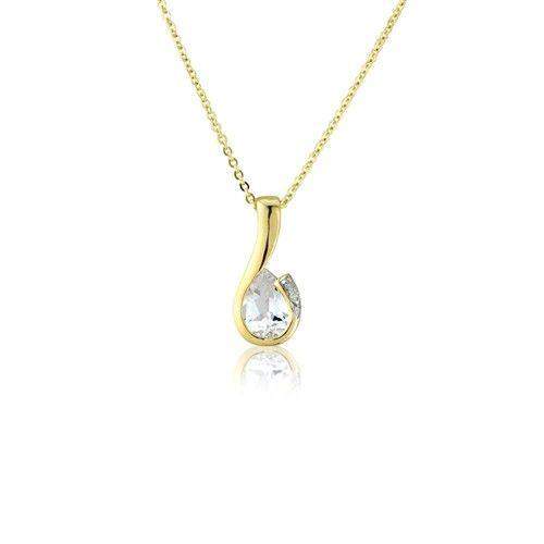 9ct Gold Diamond and White Topaz Necklet - MMCH038-6YDTZ-Ogham Jewellery