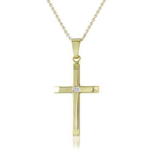 9ct Gold Diamond Cross Pendant - MMD70649D-Ogham Jewellery