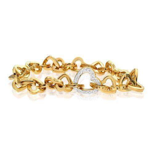 9ct Yellow Gold & Diamond Bracelet - G1200-Ogham Jewellery