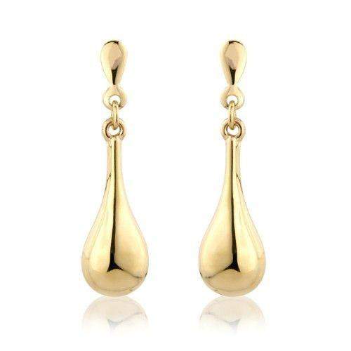 9ct Yellow or White Gold Drop Earrings - MM7K68-Ogham Jewellery