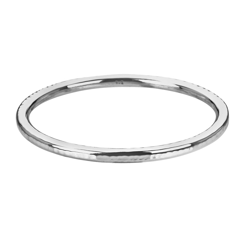 Contemporary Textured Sterling Silver Bangle - BT0168