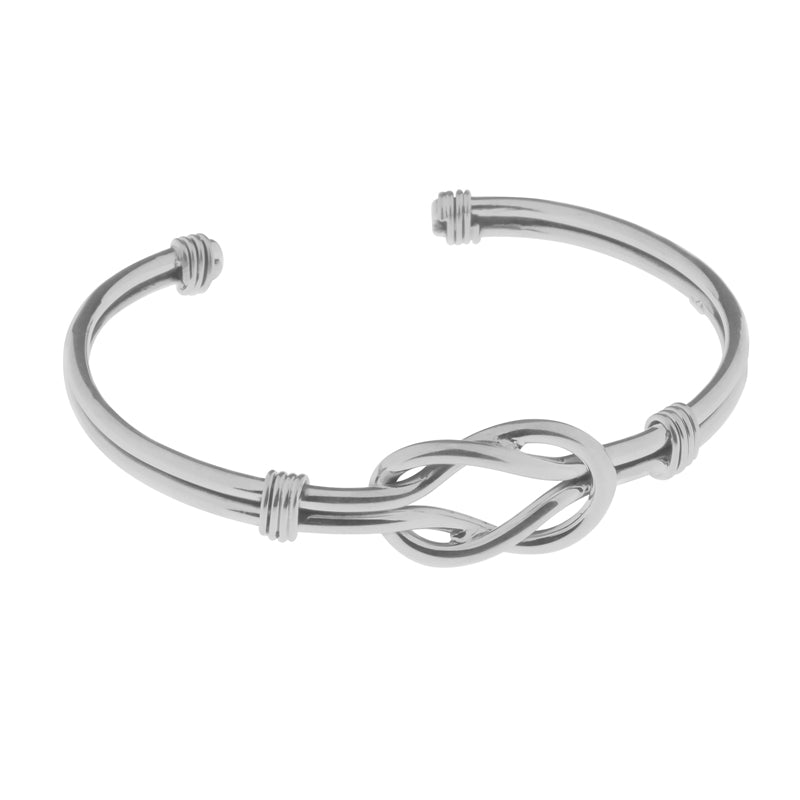 Sterling Silver Contemporary Knotwork Bangle - BT2127
