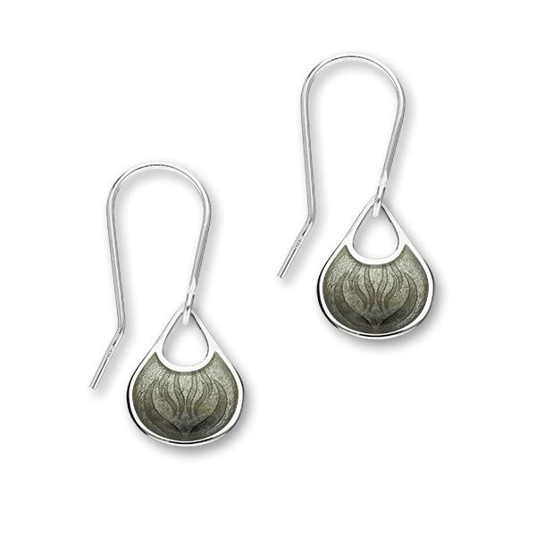 Silver and Enamel Fire Drop Earrings (3 colours) EE415