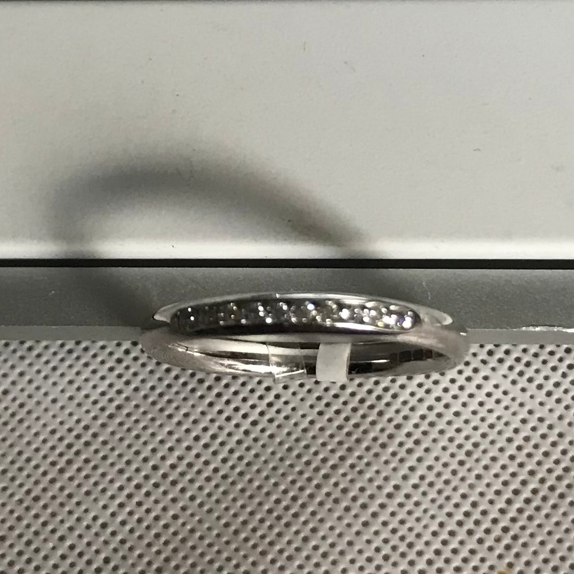 9ct White Gold and Diamond 10 point Half Eternity Ring.