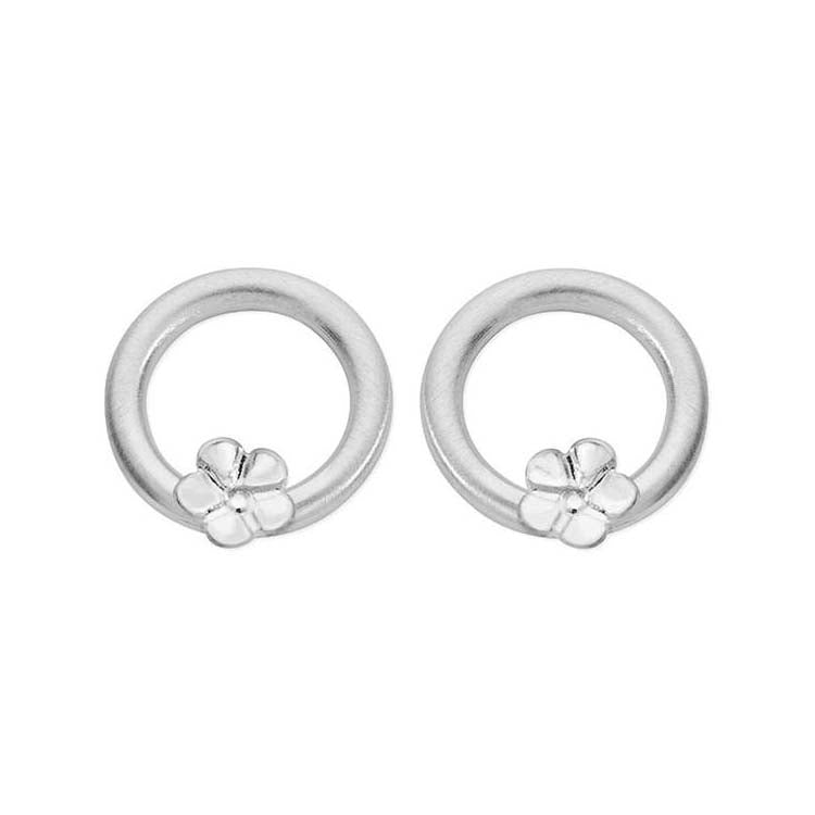 Forget Me Not Sterling Silver or 9ct Yellow Gold Earrings - 14133-1/24133-1