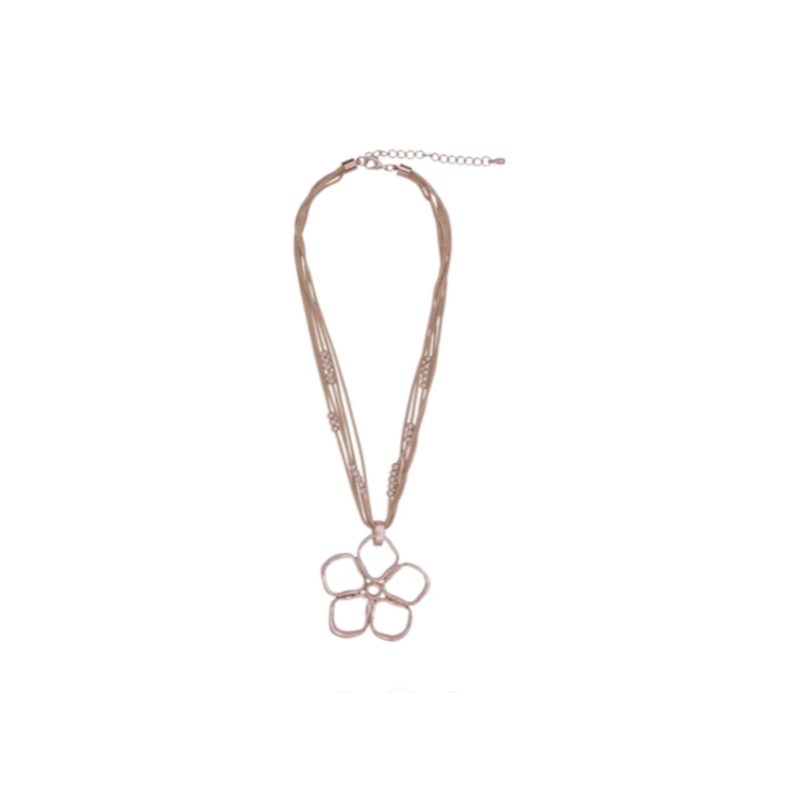 Fashion Jewellery Copper Coloured Flower Necklace