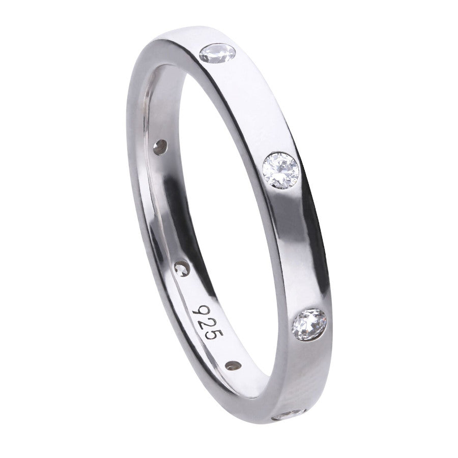 Spaced Stone Band Ring - R3630