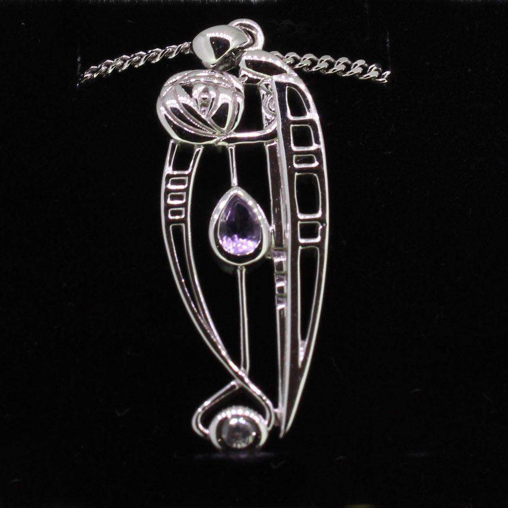 Cairn Sterling Silver And Gemstone Mackintosh Pendant - P320-Ogham Jewellery