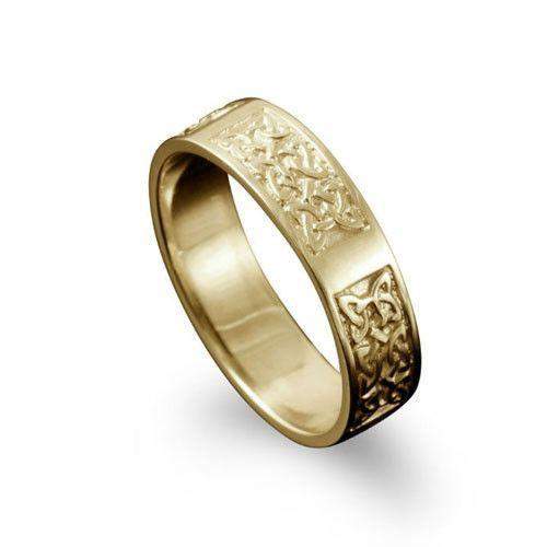 Celtic Ring in Silver, Gold, Platinum - Shetland - R125 R-Z-Ogham Jewellery