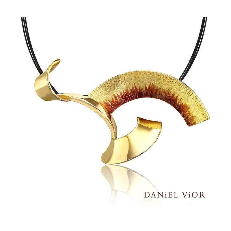 Daniel Vior Apoaxis Red Enamel Necklace - 766721-Ogham Jewellery