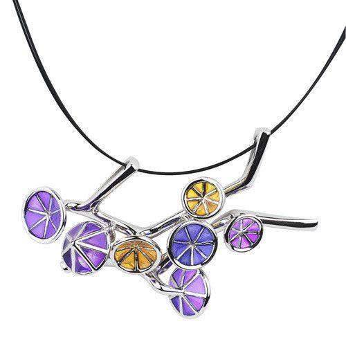 Daniel Vior Silver & Enamel Designer Necklace - Ipomea-Ogham Jewellery
