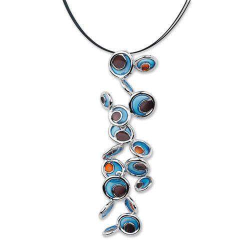 Daniel Vior Silver & Enamel Designer Necklace - Opuntia-Ogham Jewellery