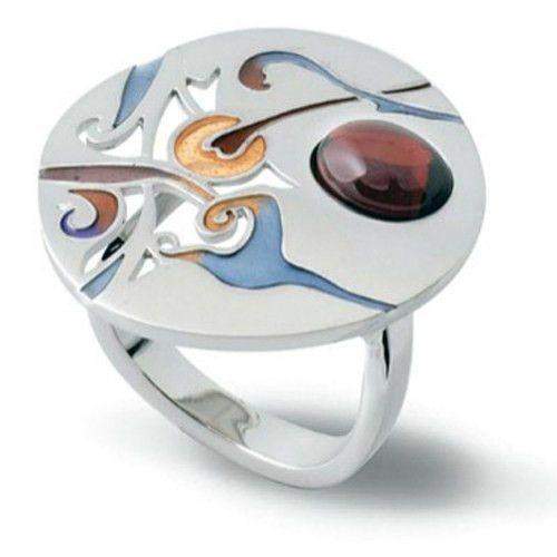 Daniel Vior Silver & Enamel Designer Ring - Solve-Ogham Jewellery