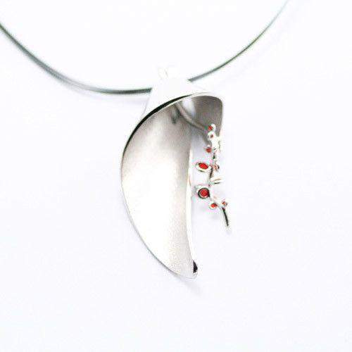 Daniel Vior Silver, Opal & Enamel Designer Necklace - Ligula-Ogham Jewellery
