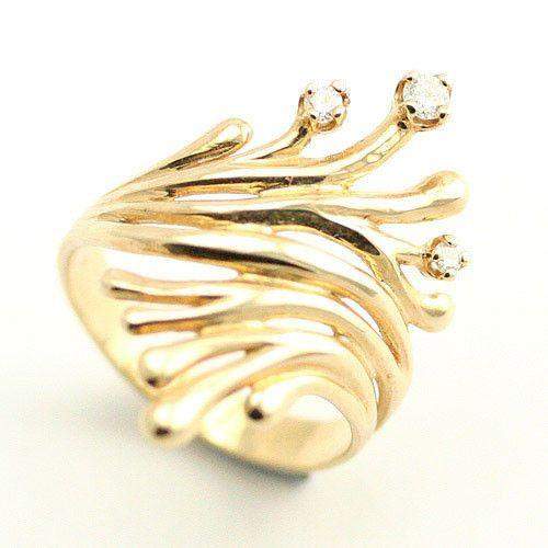 Designer Gold and Diamond Ring-Ogham Jewellery