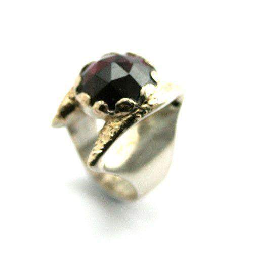 Designer Silver & Gold Ring kund77-Ogham Jewellery
