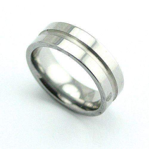 Grooved Tungsten Ring-Ogham Jewellery