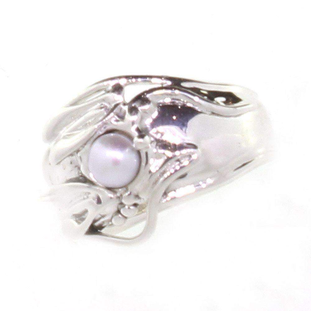 Hagit Gorali Sterling Silver And Pearl Ring -2705-Ogham Jewellery