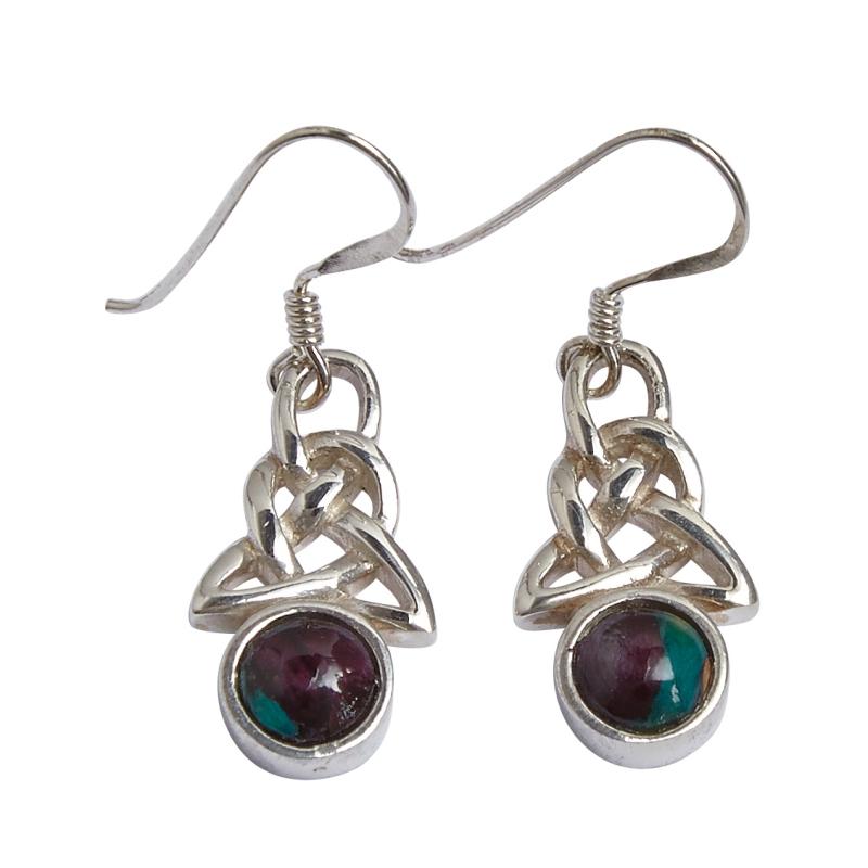 Heather Celtic Silver Earrings - SE7-Ogham Jewellery