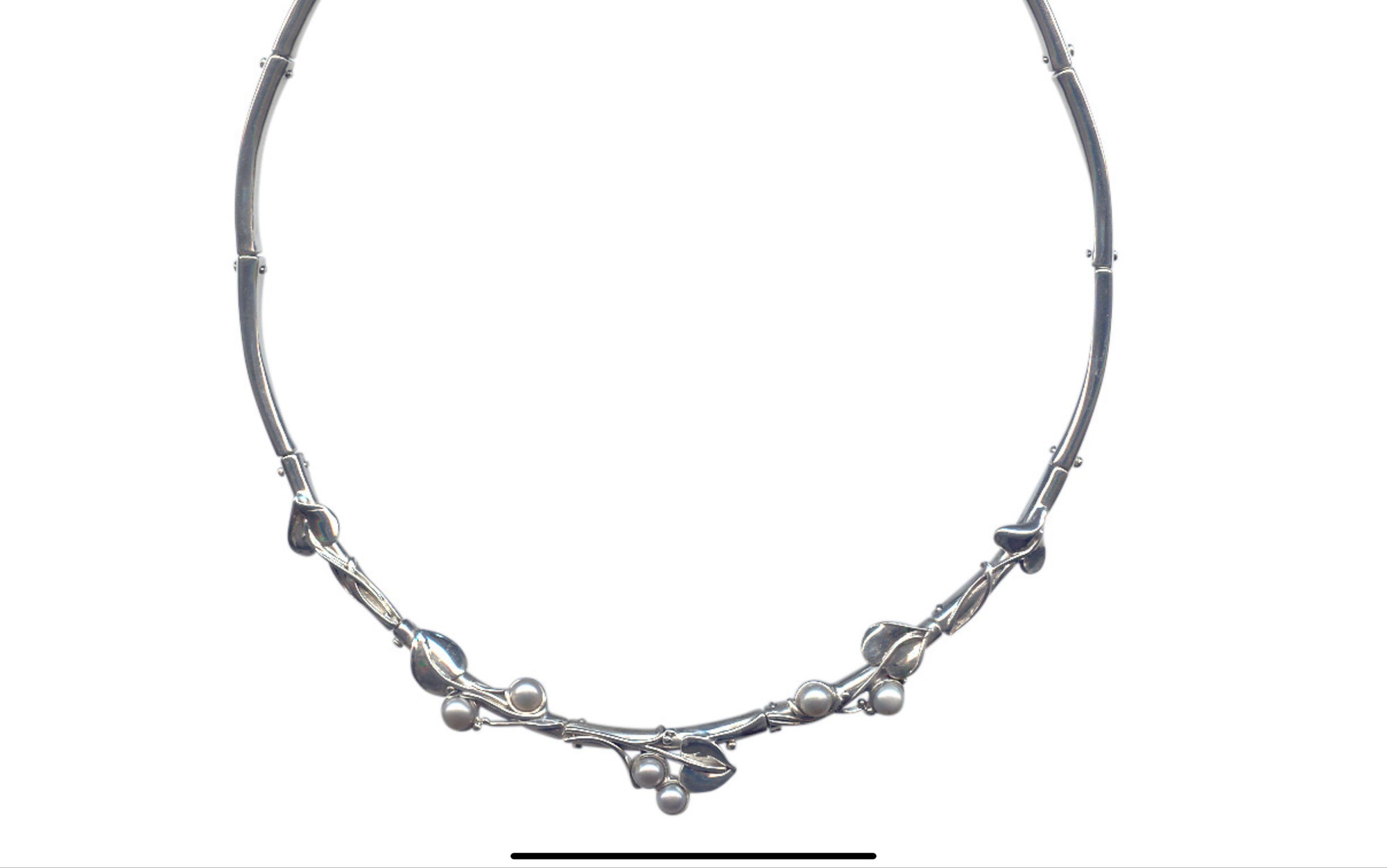 Sterling Silver & Pearl Necklace -N1565