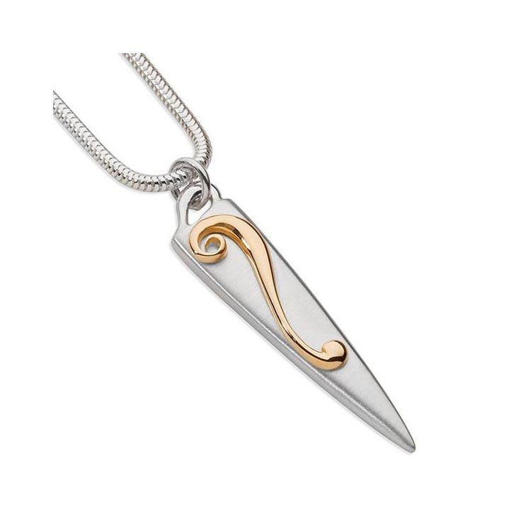 Lyradale Sterling Silver, 9ct Yellow Gold or Silver and 9ct Yellow Gold Pendant - 12048