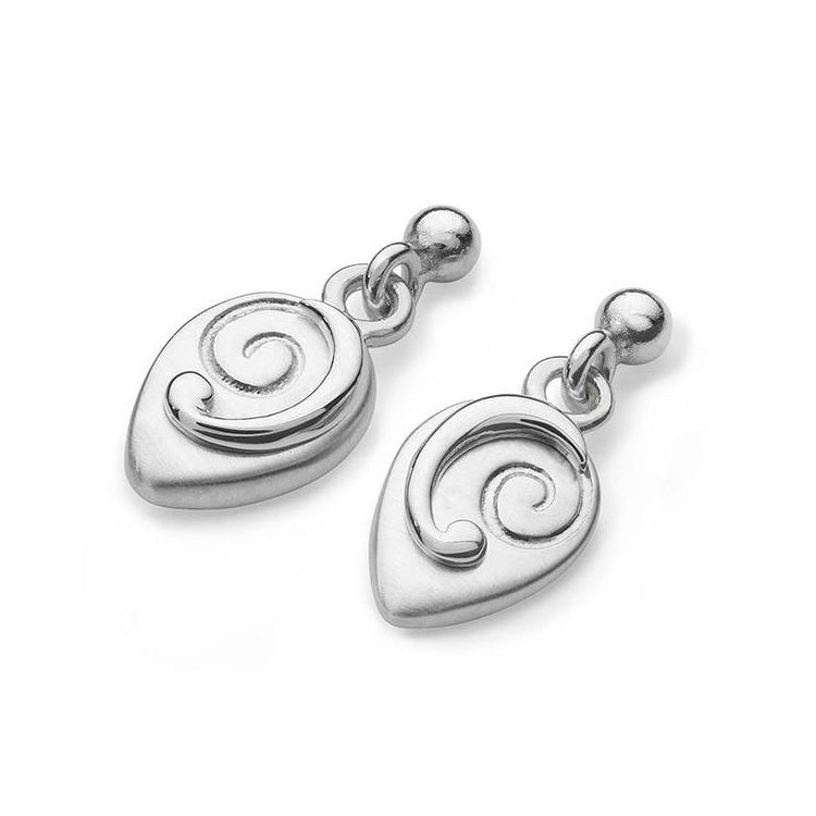 Lyradale Sterling Silver or Silver and 9ct Yellow Gold Drop Earrings - 13048_1