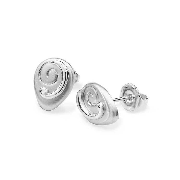 Lyradale Sterling Silver, 9ct Yellow Gold or Silver and 9ct Yellow Gold Stud Earrings - 14048/24048