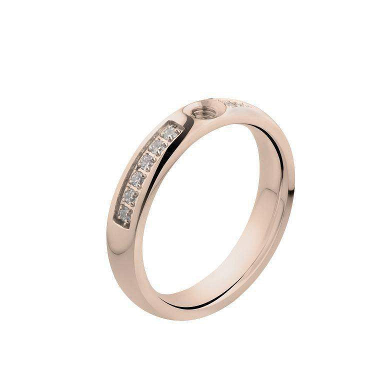 Melano Designer Twisted Ring with CZ - 5010_CZ-Ogham Jewellery