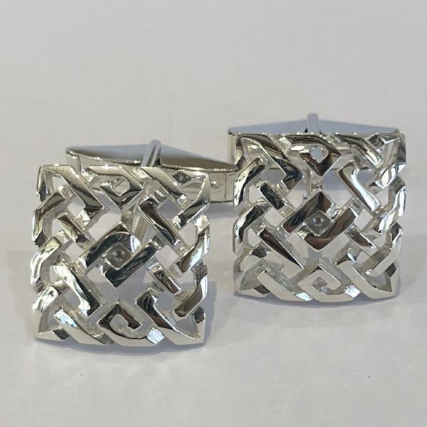 Mithril Silver Celtic Cufflinks C42-Ogham Jewellery