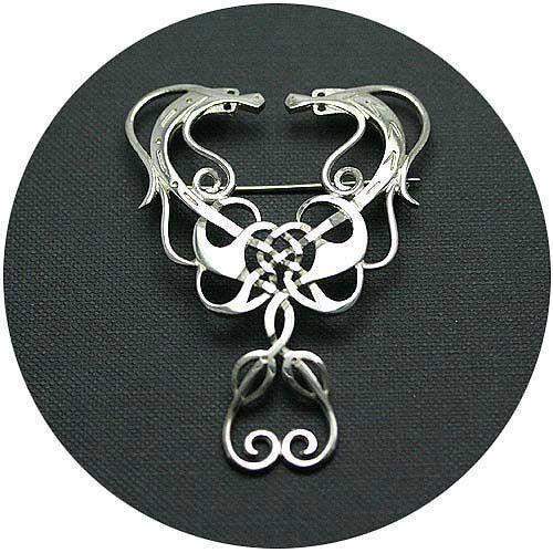 Mithril Silver Celtic Brooch 057B-Ogham Jewellery