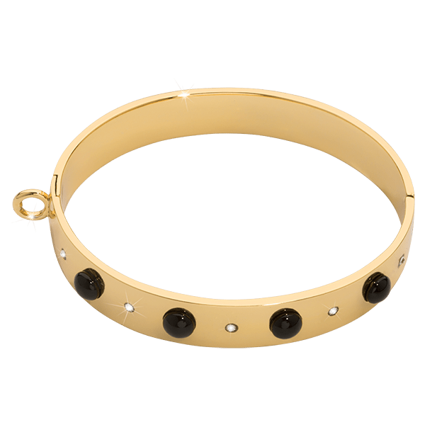 Nikki Lissoni Gold Plate Charm Bangle -B1144G-Ogham Jewellery