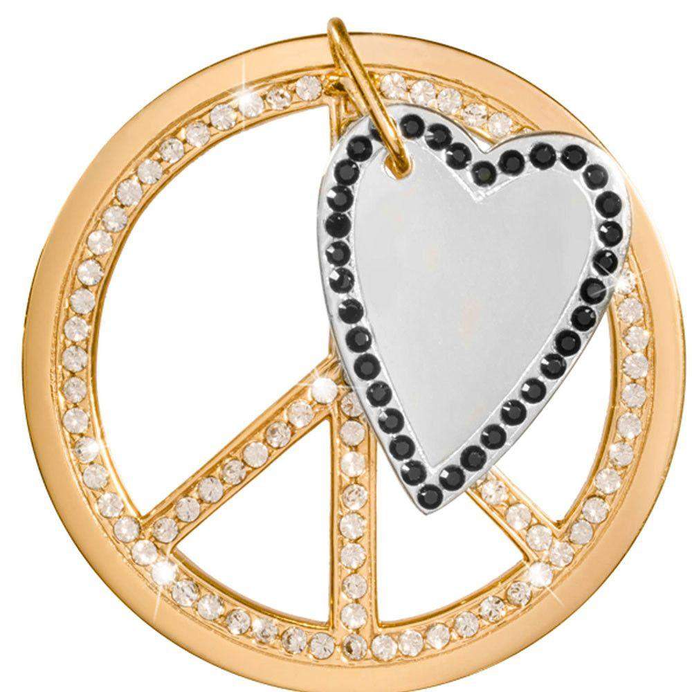 Nikki Lissoni Love And Peace Dangle Coin C1385GL-Ogham Jewellery