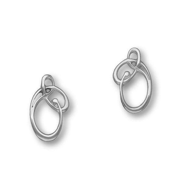 Ortak Silver Celtic Knot Stud Earrings- E1572-Ogham Jewellery