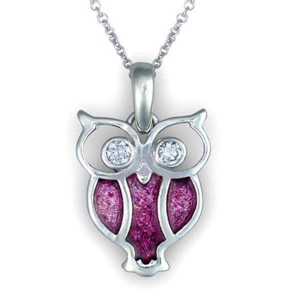 Ortak Silver Owl Pendant ECP14-Ogham Jewellery