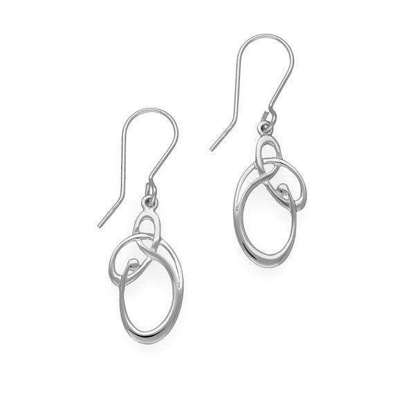 Ortak Sterling Silver Celtic Earrings - E1575-Ogham Jewellery