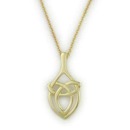 Ortak Sterling Silver or Gold Celtic Knot Pendant-P976-Ogham Jewellery
