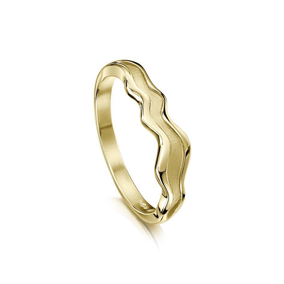 Sheila Fleet River Ripples Ring Gold, Platinum or Palladium - R87-Ogham Jewellery