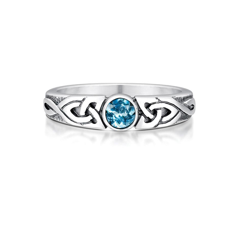 Sheila Fleet Silver And Gemstone Ring (various gemstones) - SR80-Ogham Jewellery